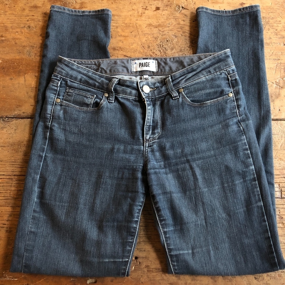 Paige Skyline Skinny Blue Jeans 28
